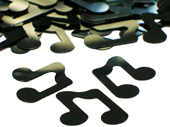 Black Music Note Confetti